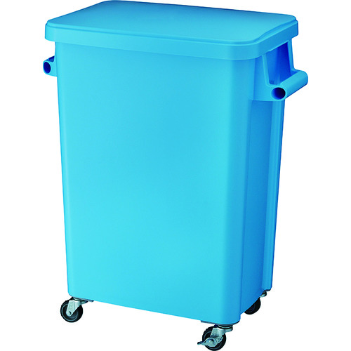 トラスコ中山 リス 厨房用キャスターペール70L 排水栓付 ブルー(ご注文単位1個)【直送品】
