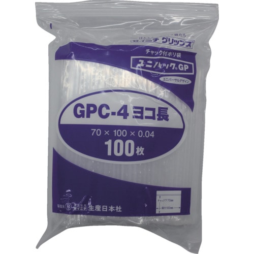 トラスコ中山 セイニチ 「ユニパックGP」C-4 ヨコ長 70×100×0.04 100枚入(ご注文単位1袋)【直送品】