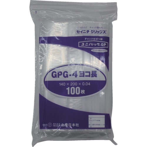 トラスコ中山 セイニチ 「ユニパックGP」G-4 ヨコ長 140×200×0.04 100枚（ご注文単位1袋）【直送品】