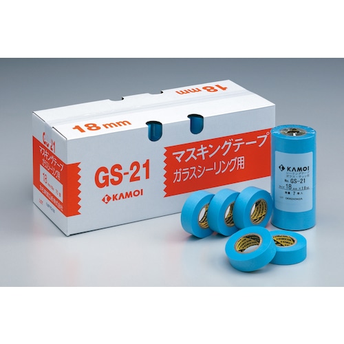 トラスコ中山 カモ井 マスキングテープガラスサッシ用(7巻入)(ご注文単位1パック)【直送品】