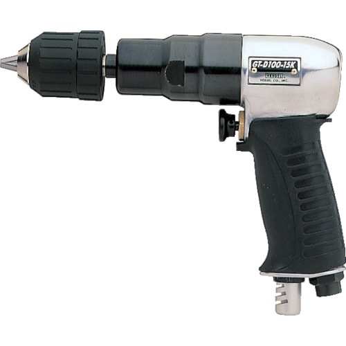 トラスコ中山 ベッセル エアードリルピストル型 GTD100-15K 全長195mm(ご注文単位1台)【直送品】