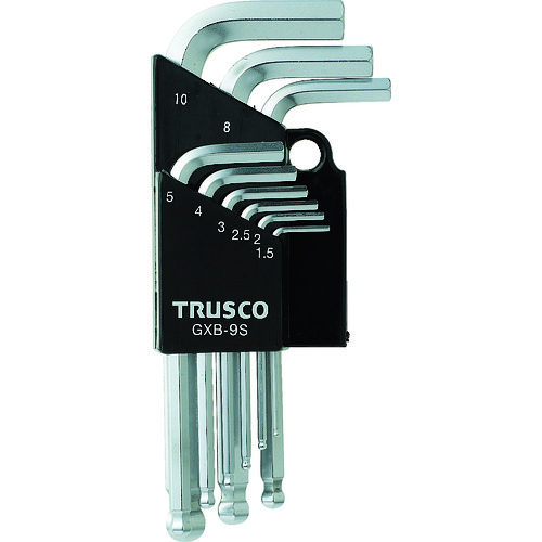 トラスコ中山 TRUSCO ボールポイント六角棒レンチセット 9本組 125-2381(ご注文単位1セット)【直送品】