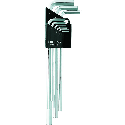 トラスコ中山 TRUSCO ロング六角棒レンチセット 9本組(ご注文単位1セット)【直送品】