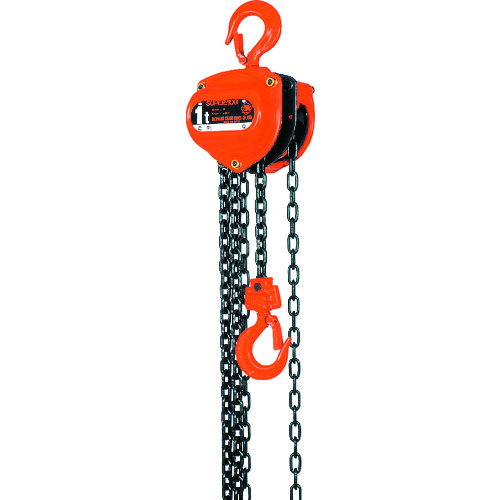 トラスコ中山 象印 スーパー100H級チェーンブロック1t・2.5m(ご注文単位1台)【直送品】