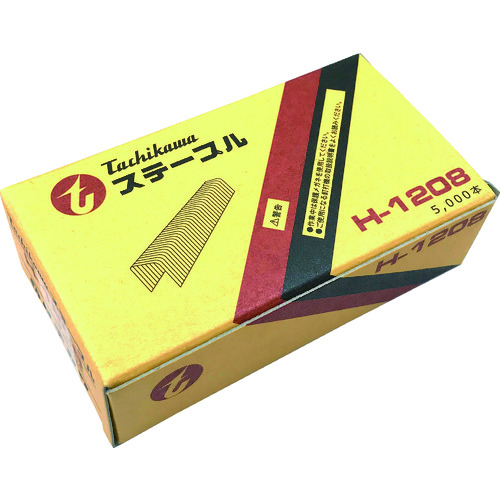 トラスコ中山 タチカワ ステープル 肩幅12mm 長さ6mm 5000本入り(ご注文単位1箱)【直送品】