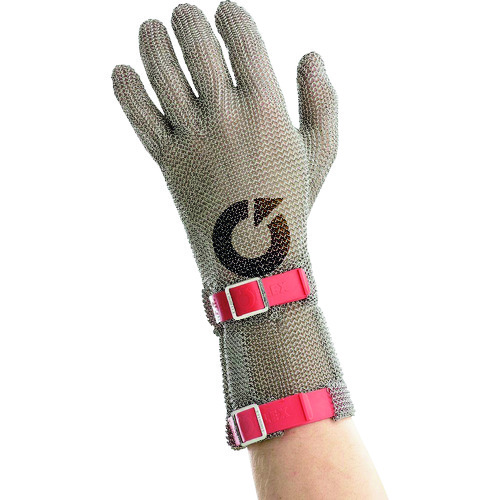 トラスコ中山 EUROFLEX 突刺し防止 耐切創クサリ手袋 コンフォート 1枚 ロングM(ご注文単位1枚)【直送品】