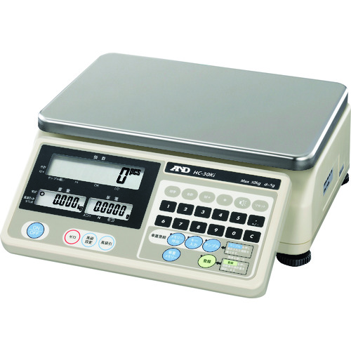 トラスコ中山 A&D 電子天びん カウンティングスケール 最小表示5.0g ひょう量30kg(ご注文単位1台)【直送品】