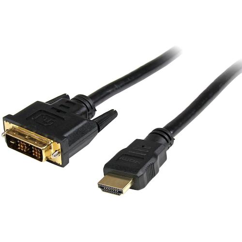 トラスコ中山 スターテック ディスプレイ変換ケーブル/HDMI - DVI-D/1m/HDMIオス・DVIオス(ご注文単位1袋)【直送品】