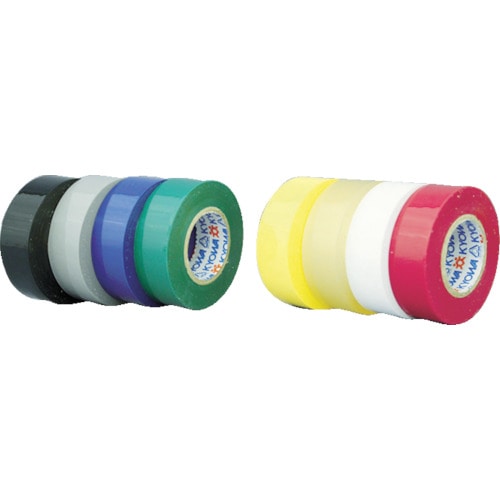 トラスコ中山 パイロン ビニルテープ 19mm×20m 緑 10巻入り（ご注文単位1パック）【直送品】