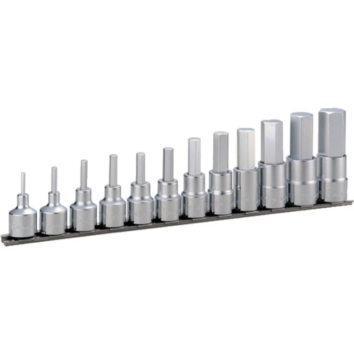 トラスコ中山 TONE ヘキサゴンソケットセット(ホルダー付) 12pcs 差込角12.7mm(ご注文単位1セット)【直送品】