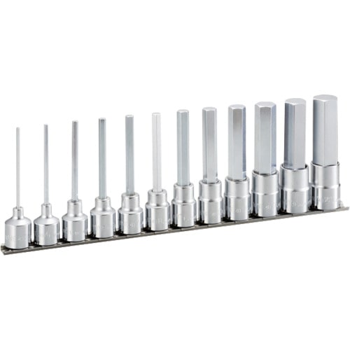 トラスコ中山 TONE ロングヘキサゴンソケットセット(ホルダー付) 12pcs(ご注文単位1セット)【直送品】
