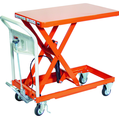 トラスコ中山 TRUSCO ハンドリフタ 250kg 500X800 オレンジ(ご注文単位1台)【直送品】