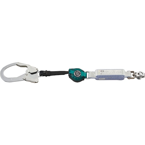 トラスコ中山 タイタン ハーネス用 ロック機構付き巻取式シングルランヤード RICORO-N HL-MR01 130kg仕様(ご注文単位1本)【直送品】