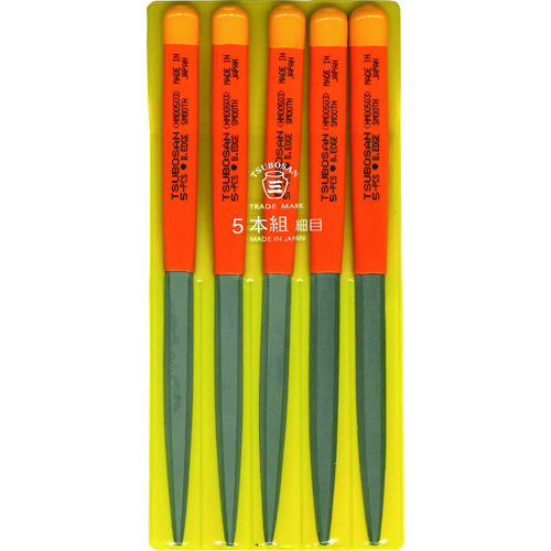 トラスコ中山 ツボサン 組ヤスリ 5本組 腹丸 細目(ご注文単位1セット)【直送品】