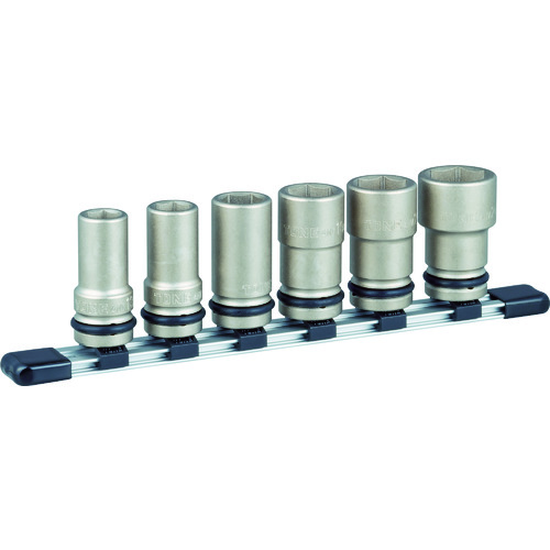 トラスコ中山 TONE インパクト用ロングソケットセット(ホルダー付) 6pcs 差込角12.7mm(ご注文単位1セット)【直送品】