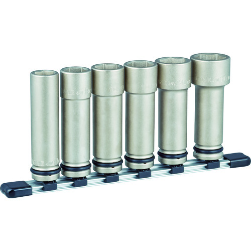 トラスコ中山 TONE インパクト用超ロングソケットセット(ホルダー付) 6pcs 差込角12.7mm(ご注文単位1セット)【直送品】
