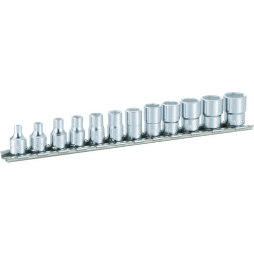 トラスコ中山 TONE ソケットセット(6角・ホルダー付) 12pcs 差込角6.35mm(ご注文単位1セット)【直送品】