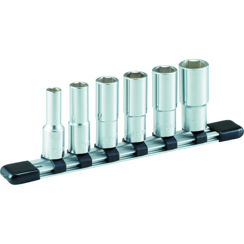 トラスコ中山 TONE ディープソケットセット(6角・ホルダー付) 6pcs(ご注文単位1セット)【直送品】