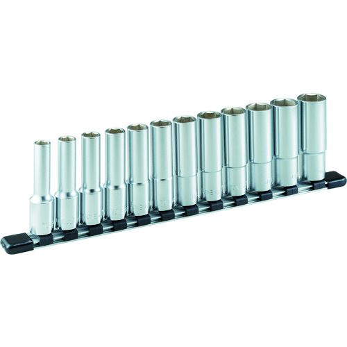 トラスコ中山 TONE ディープソケットセット(6角・ホルダー付) 12pcs 差込角12.7mm(ご注文単位1セット)【直送品】