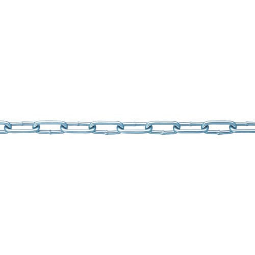 トラスコ中山 ニッサチェイン 鉄ユニクロ溶接リンクチェイン 3mm×30m(ご注文単位1本)【直送品】
