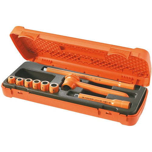 トラスコ中山 FACOM 絶縁工具 絶縁工具セット 9pcs(ご注文単位1セット)【直送品】