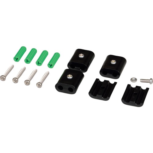 トラスコ中山 光 メッシュパネル用パーツ ジョイント金具 黒 4P(ご注文単位1パック)【直送品】