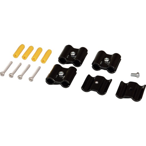 トラスコ中山 光 メッシュパネル用パーツ ジョイント金具 黒 8φ用 4P(ご注文単位1パック)【直送品】