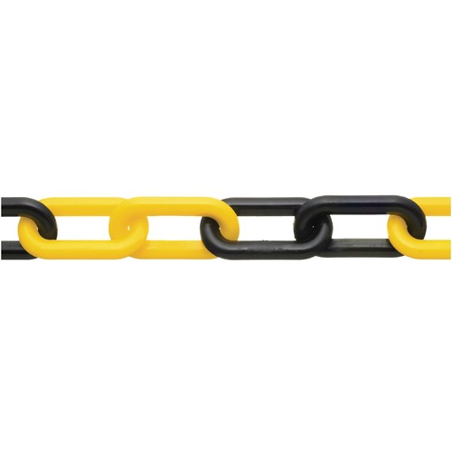 トラスコ中山 ニッサチェイン プラカラー 8×30m 黄/黒(ご注文単位1本)【直送品】