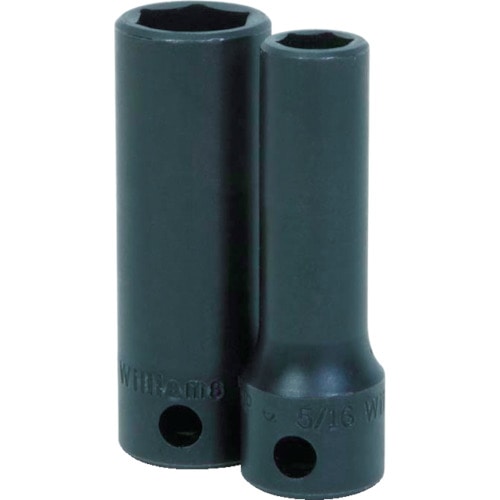 トラスコ中山 WILLIAMS 3/8ドライブ ディープソケット 6角 9mm インパクト（ご注文単位1個）【直送品】