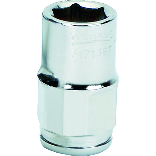 トラスコ中山 WILLIAMS 3/8ドライブ 貫通ソケット 6角 8mm(ご注文単位1個)【直送品】