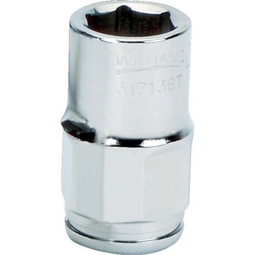 トラスコ中山 WILLIAMS 3/8ドライブ 貫通ソケット 6角 16mm(ご注文単位1個)【直送品】