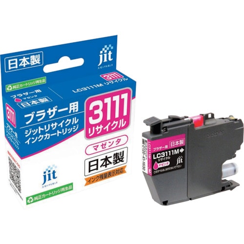 トラスコ中山 ジット ブラザー LC3111M対応 ジットリサイクルインク JIT-B3111M マゼンタ(ご注文単位1本)【直送品】