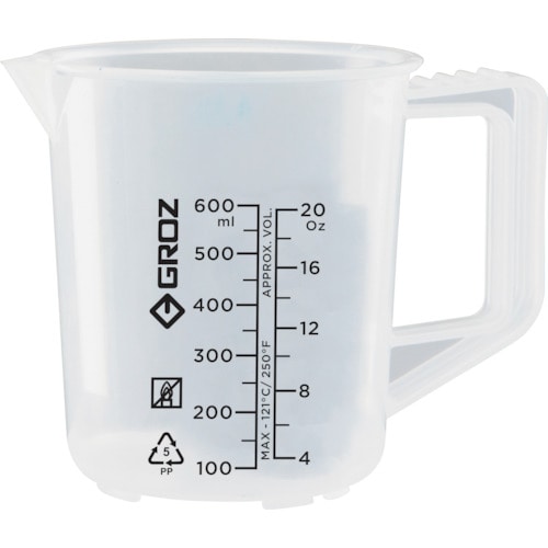 トラスコ中山 GROZ オイル用ビーカー 600ml（ご注文単位1個）【直送品】
