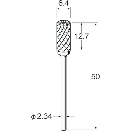 トラスコ中山 リューター 精密加工用超硬カッターK1724(ご注文単位1袋)【直送品】