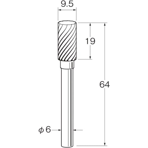 トラスコ中山 リューター 超硬カッターK6114(ご注文単位1袋)【直送品】