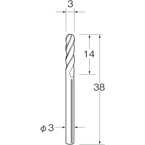 トラスコ中山 リューター 軽合金用超硬カッター 168-4460(ご注文単位1本)【直送品】