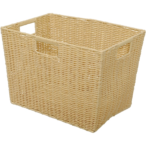 トラスコ中山 IRIS 538787 カラー編みバスケット KAB-38D ベージュ(ご注文単位1個)【直送品】