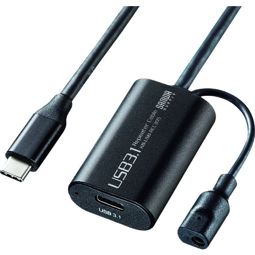 トラスコ中山 SANWA 5m延長USB3.1 Type C-Type Cアクティブリピーターケーブル(ご注文単位1個)【直送品】