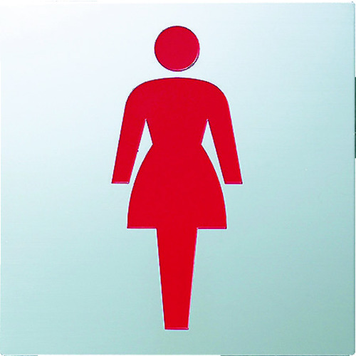 トラスコ中山 光 ステンレスサイン女マーク70×70×0.8mm(ご注文単位1枚)【直送品】