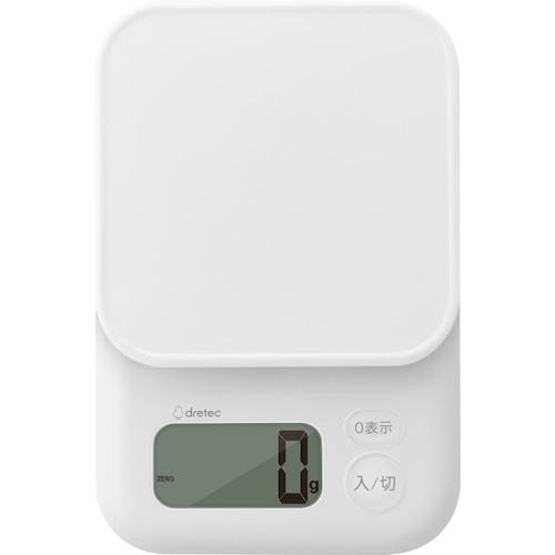 トラスコ中山 dretec デジタルスケール「ガナッシュ」3kg ホワイト(ご注文単位1台)【直送品】