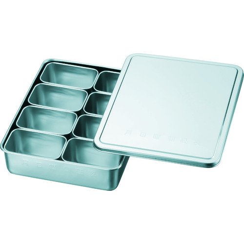 トラスコ中山 スギコ 18-8検食用容器 田型日付入 8個入 285×221×63(ご注文単位1個)【直送品】