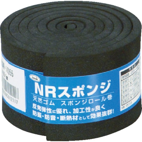 トラスコ中山 光 スポンジロール巻 50mmX1M 5t 黒　788-6713（ご注文単位1巻）【直送品】