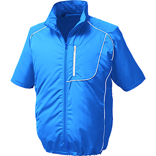 トラスコ中山 空調服 ポリ製半袖ウエアのみ ブルー L(ご注文単位1着)【直送品】