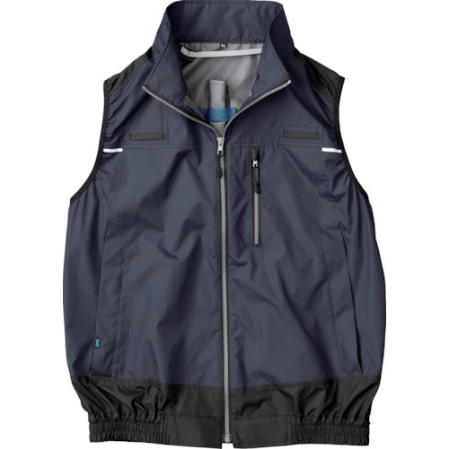 トラスコ中山 空調服 冷却上着 遮熱フルハーネス空調ベスト KU92120 ダークブルー L(ご注文単位1着)【直送品】