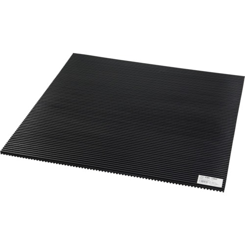 トラスコ中山 光 両面スジ入りゴム600mm角×10mm(ご注文単位1枚)【直送品】