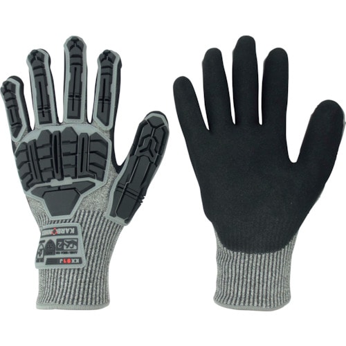 トラスコ中山 KARBONHEX 耐切創性 耐衝撃性手袋 KX-91J L(ご注文単位1組)【直送品】