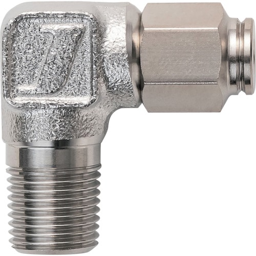トラスコ中山 潤工社 ステンレス継手 エルボ(インチ系列) 6.35×4.57mm PT1/4(ご注文単位1個)【直送品】