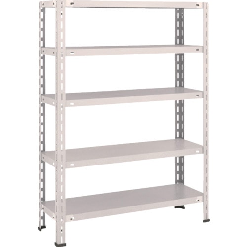 トラスコ中山 TRUSCO スチールラック 軽量棚 中棚ボルトレス型 875X300X1200 5段 ネオグレー（ご注文単位1台）【直送品】