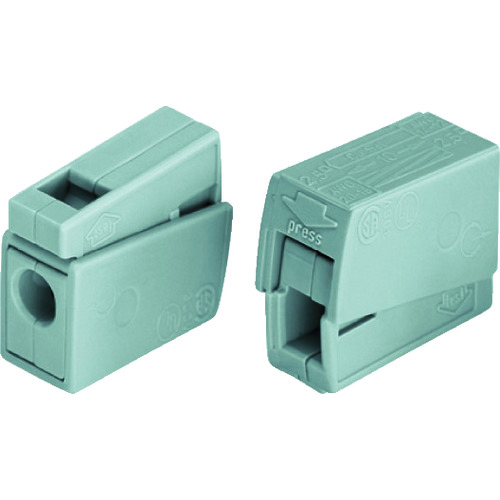 トラスコ中山 WAGO ワゴ LC-1 ライティングコネクタ グレー 100個入(ご注文単位1箱)【直送品】