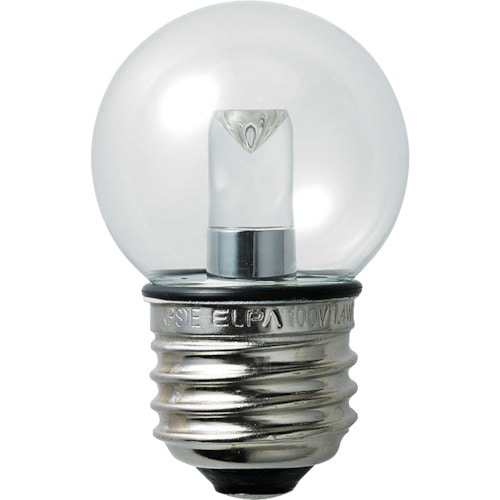 トラスコ中山 ELPA 電球(LED) LED電球G40形防水E26 明るさ60lm クリア昼白色相当（ご注文単位1個）【直送品】